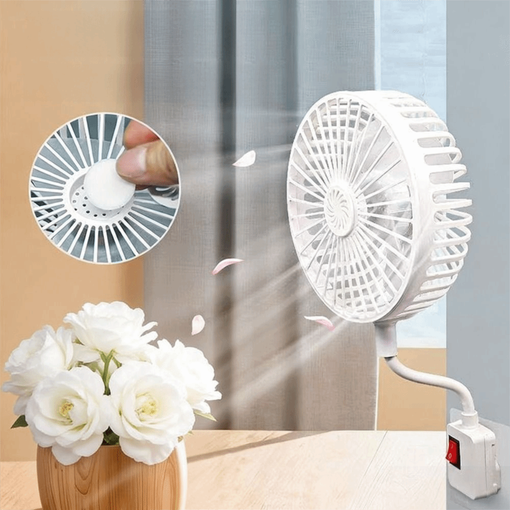 Kitchen Job - Ventilador de enchufe giratorio 360° con