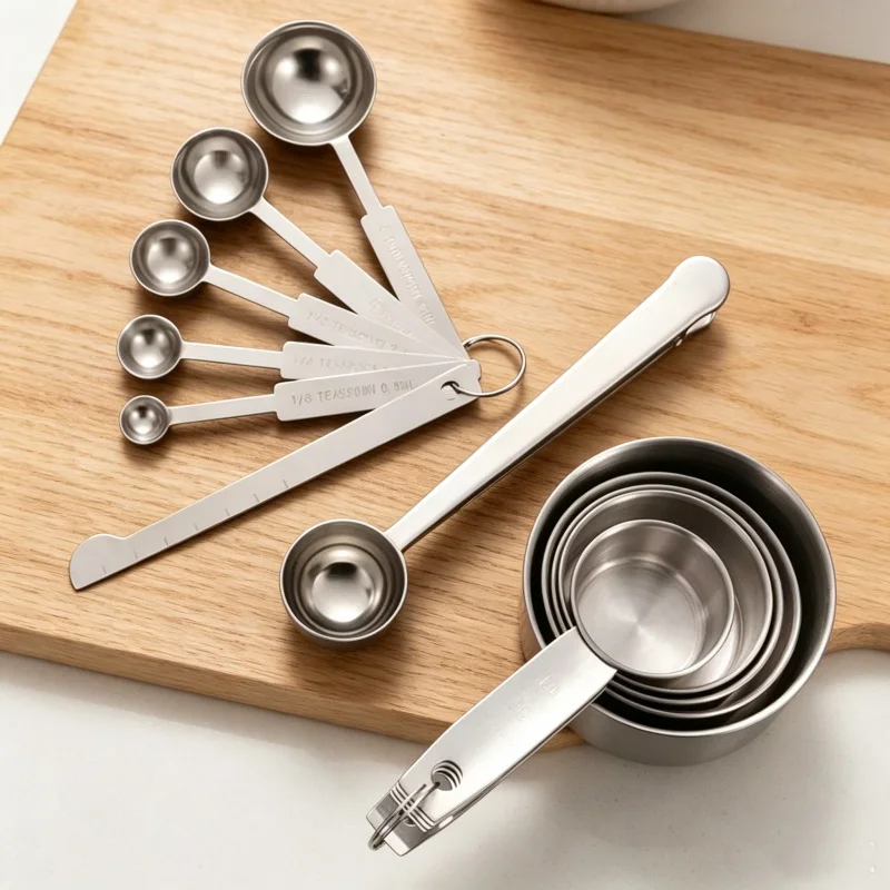 Baking Powder Kitchen - Juego de Cucharas Medidoras Apilables de