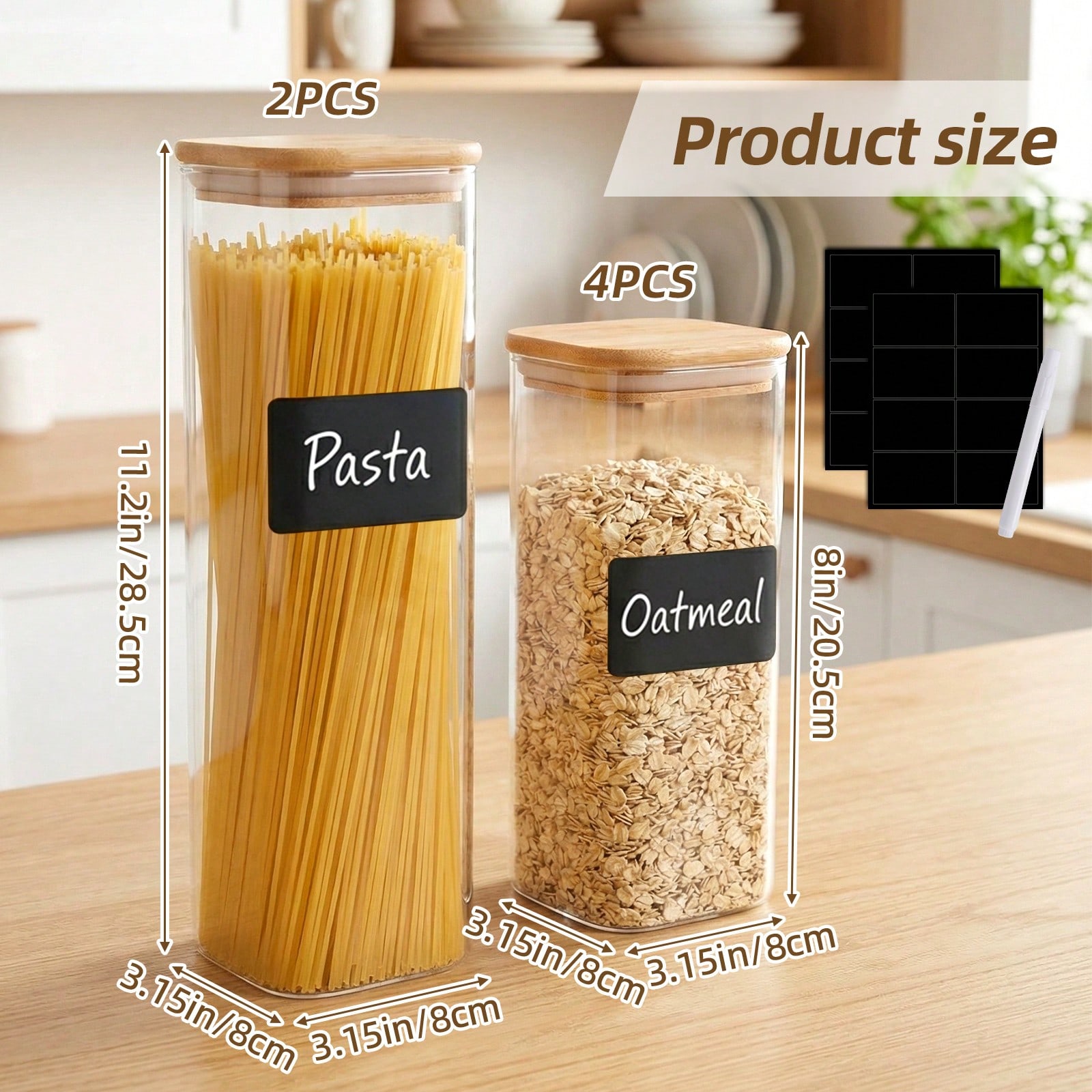 Recipientes de vidrio para alm - Kitchen Baking Storage Containers reseña y precio