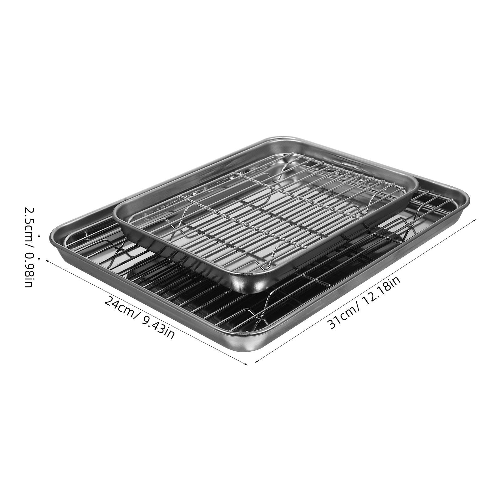 Juego de 2 bandejas de acero i - Kitchen Baking Pan Storage reseña y precio