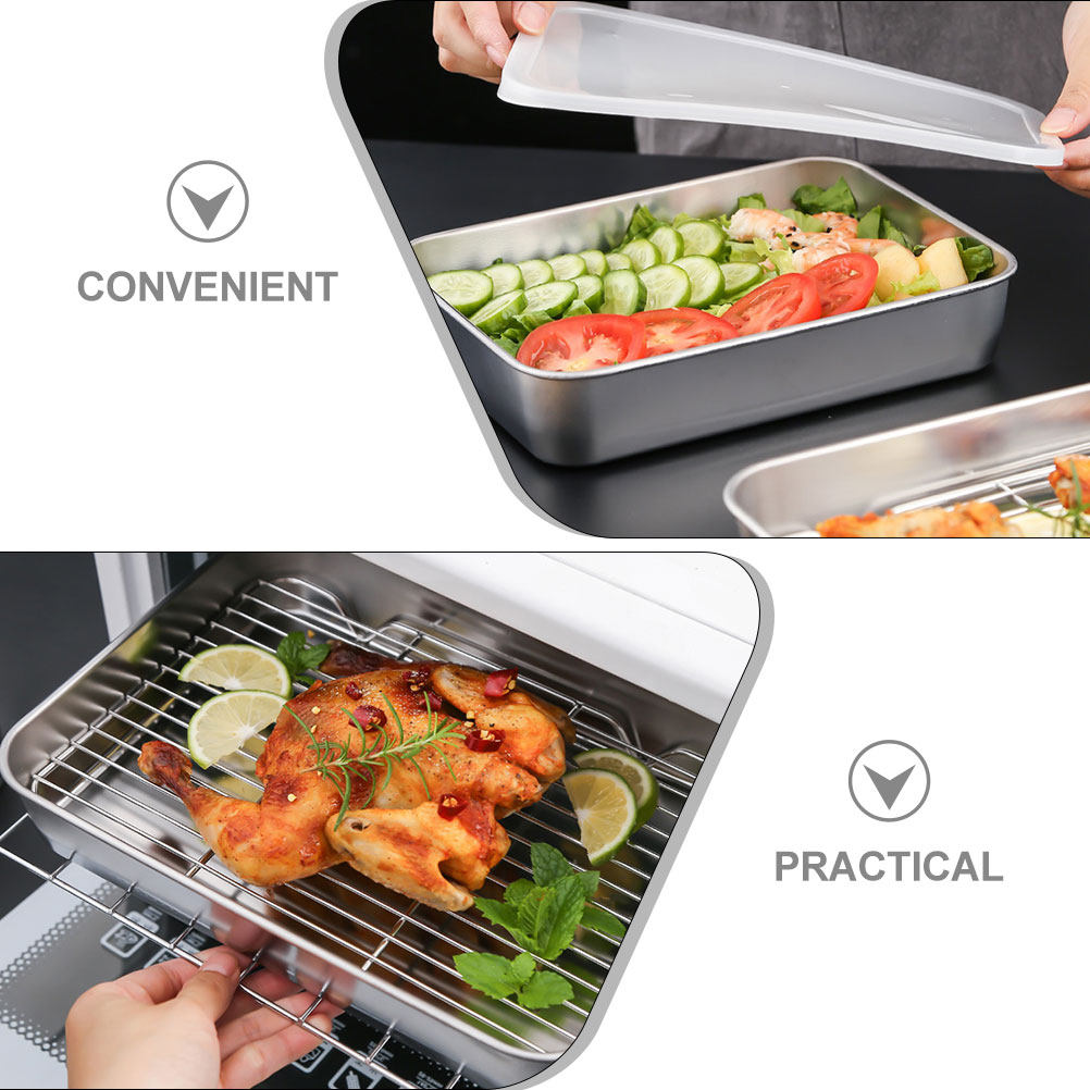 1 Juego de Bandeja de Preparac - Kitchen Baking Pan Storage reseña y precio