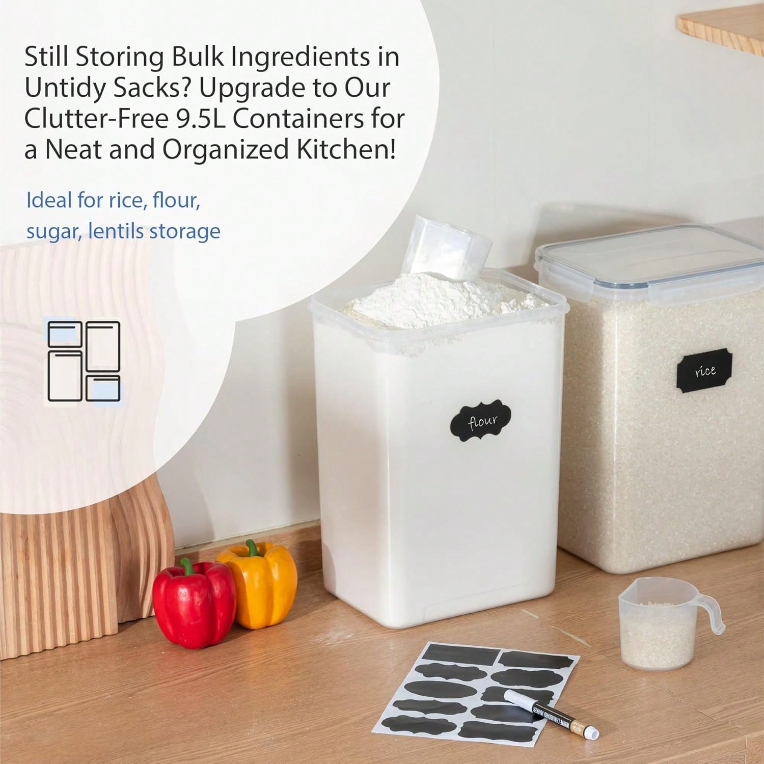 Recipientes herméticos extra g - Kitchen Baking Pantry reseña y precio