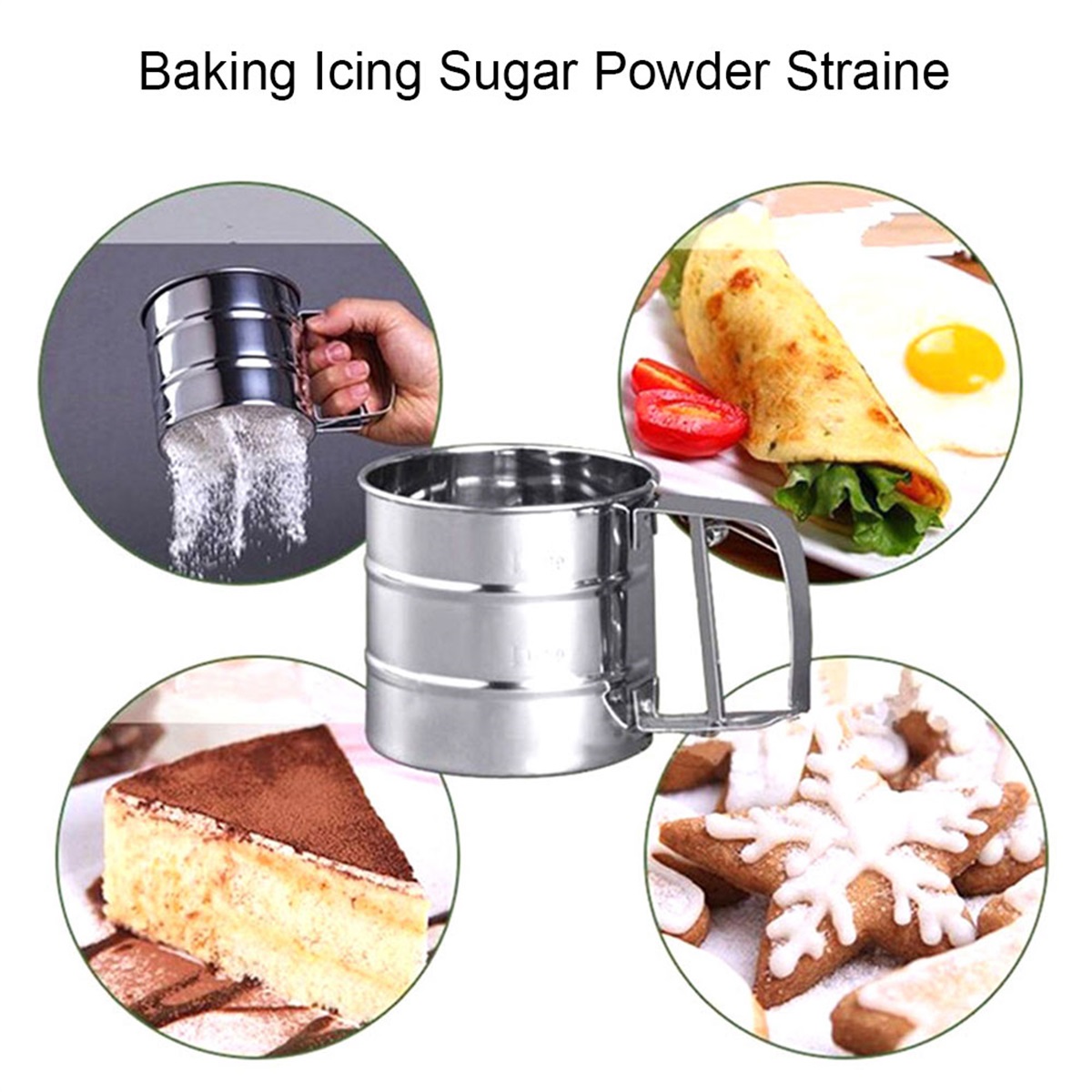 Colador de tamiz de harina de  - Baking Powder Kitchen reseña y precio