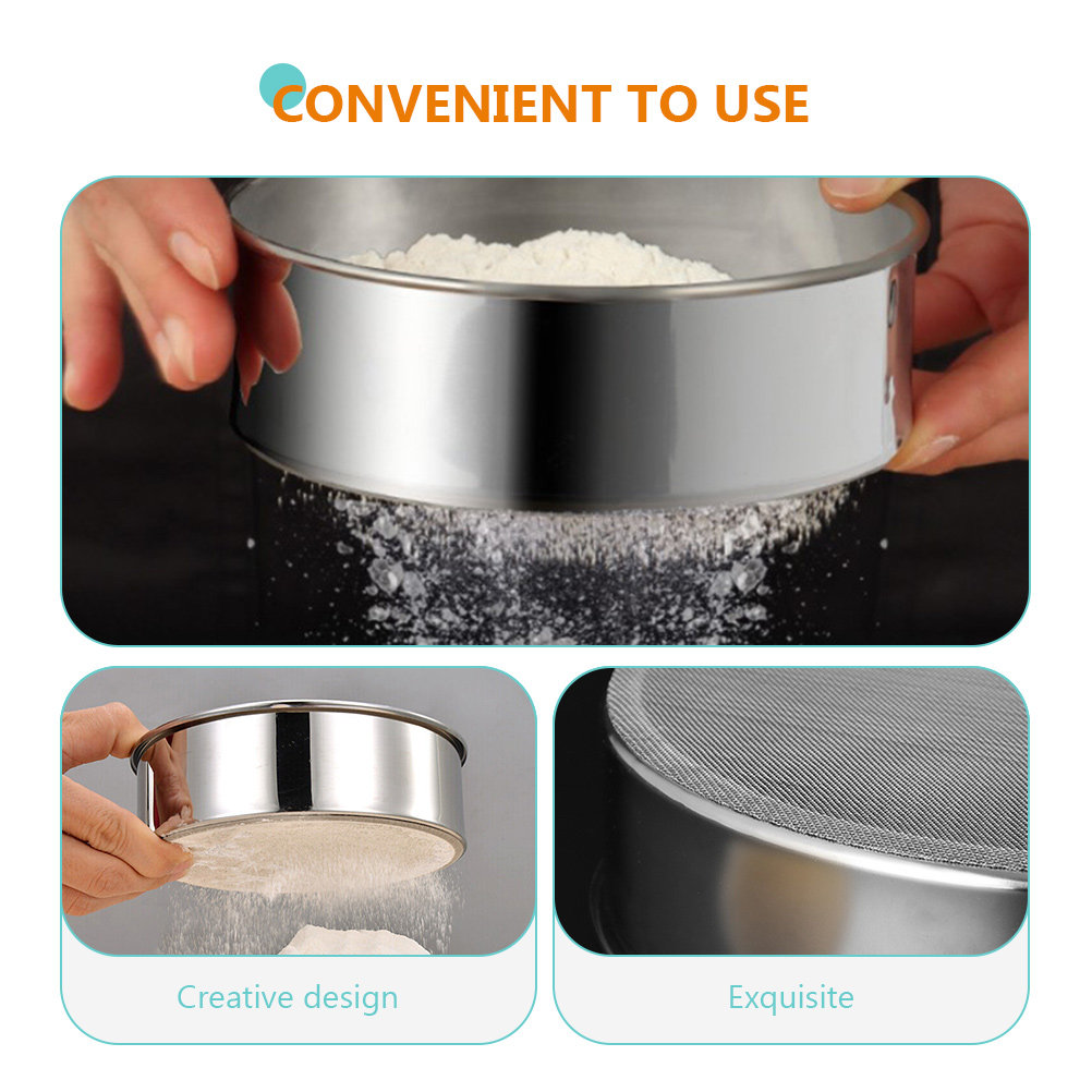 Juego de 3 tamices de acero in - Baking Powder Kitchen reseña y precio