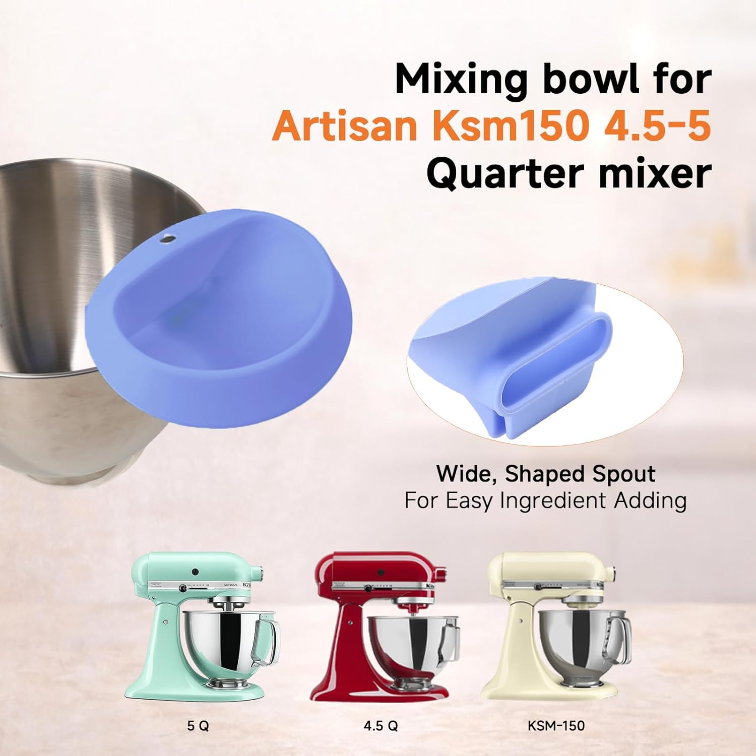 Embudo de silicona azul para m - Kitchen Aid Baking Bread reseña y precio