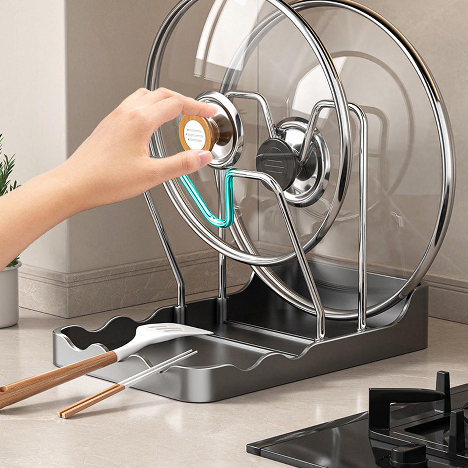 Organizador de tapa de sartén, - Kitchen Baking Pantry reseña y precio