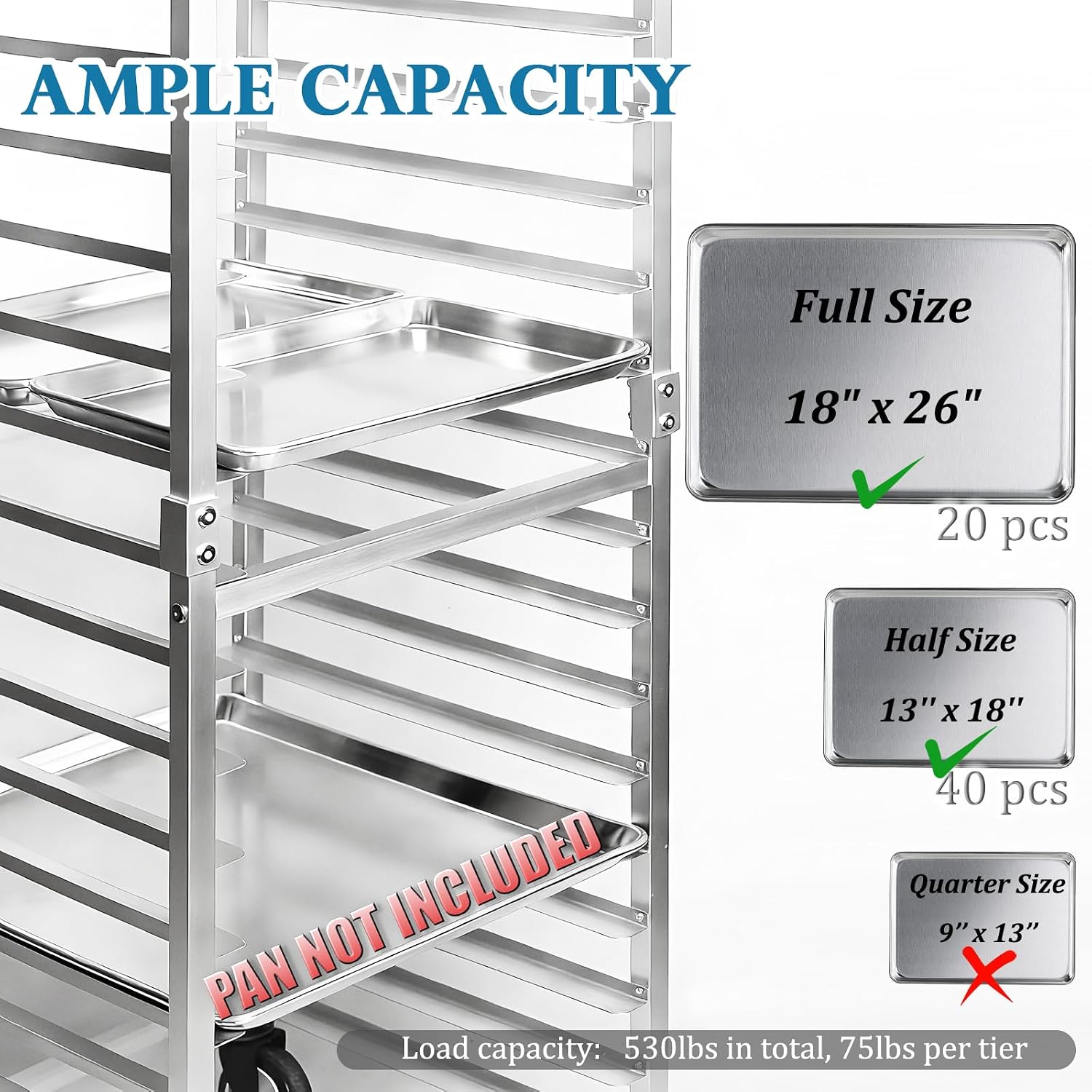 Carro de enfriamiento móvil co - Kitchen Baking Pan Storage reseña y precio