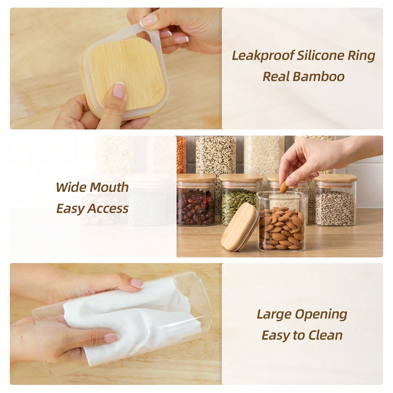 Tomnk 12 recipientes de vidrio - Kitchen Baking Pantry reseña y precio